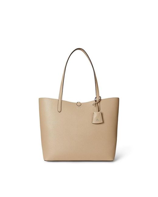 Ralph Lauren Pink Reversible Leather Tote Bag