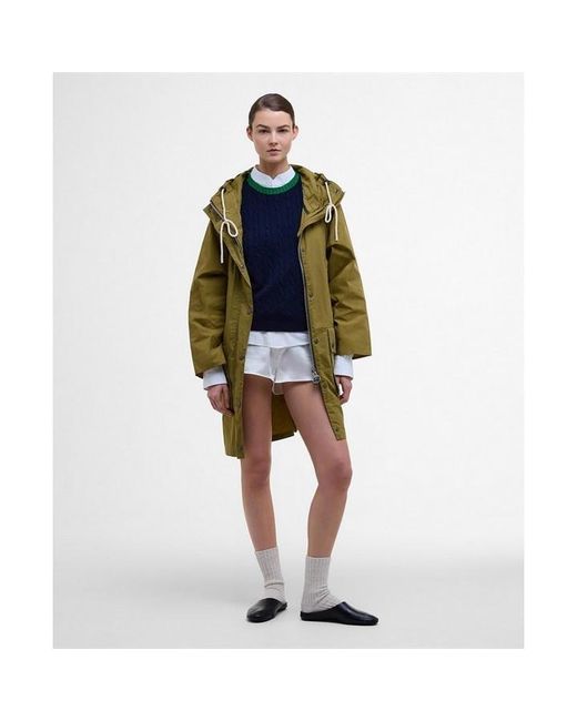 Barbour Multicolor Pattie Waterproof Hooded Long Sleeve Rain Anorak