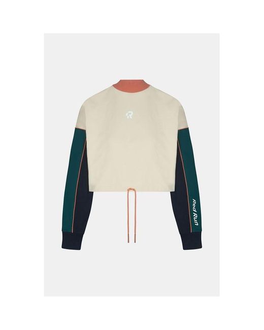 Red Run White Cropped Sweater