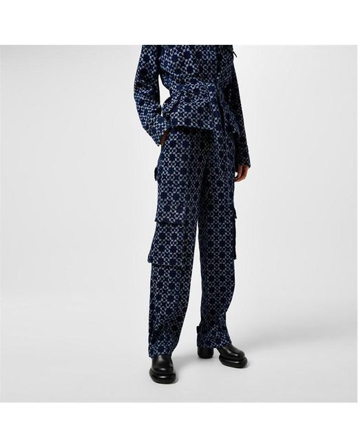 Jonathan Simkhai Blue Santo Cargo Trouser