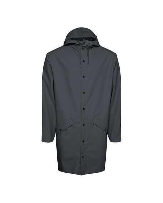 Rains Blue Long Jacket