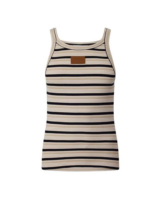 Fendi Gray Stripe Tank Vest
