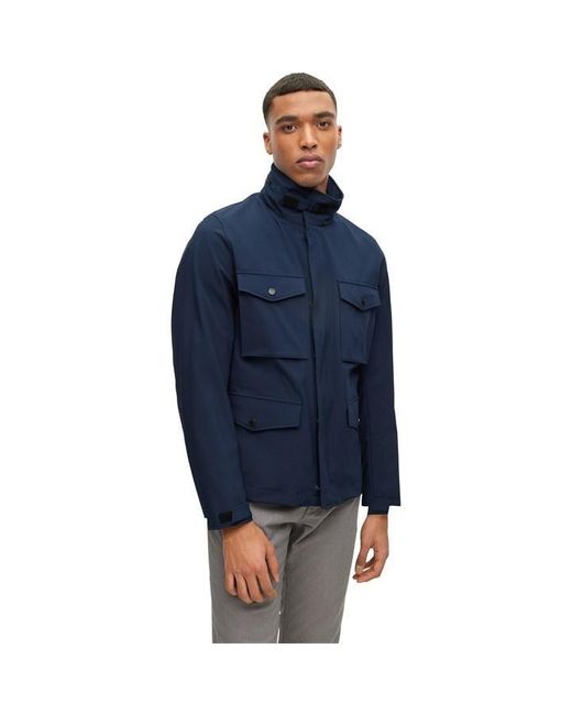 Boss Blue P Cardello Trench Coat for men
