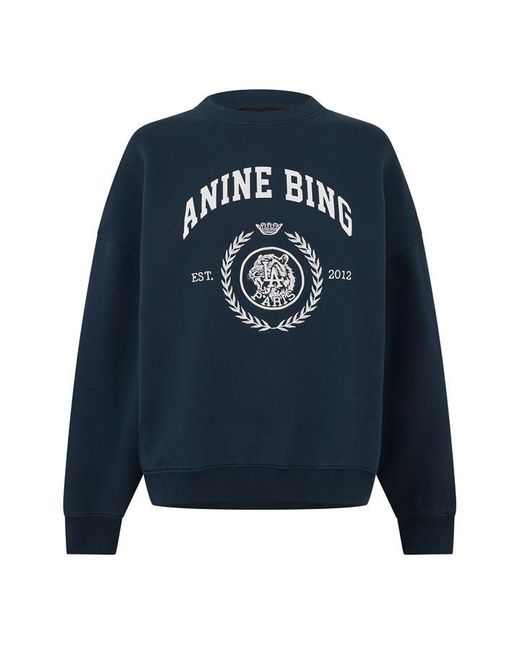 Anine Bing Blue Crew Sweatshirt