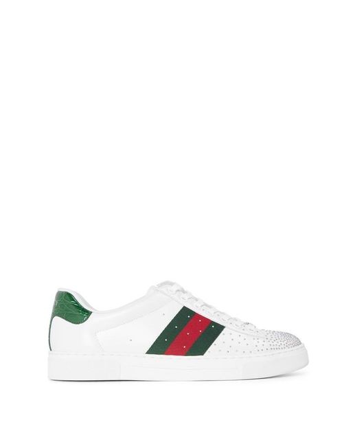 Gucci White Ace Studded Sneakers for men