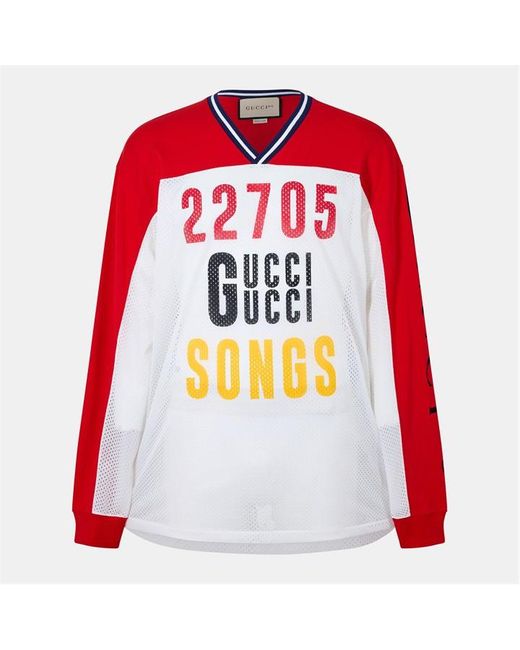 Gucci Red Long Sleeve T-Shirt for men