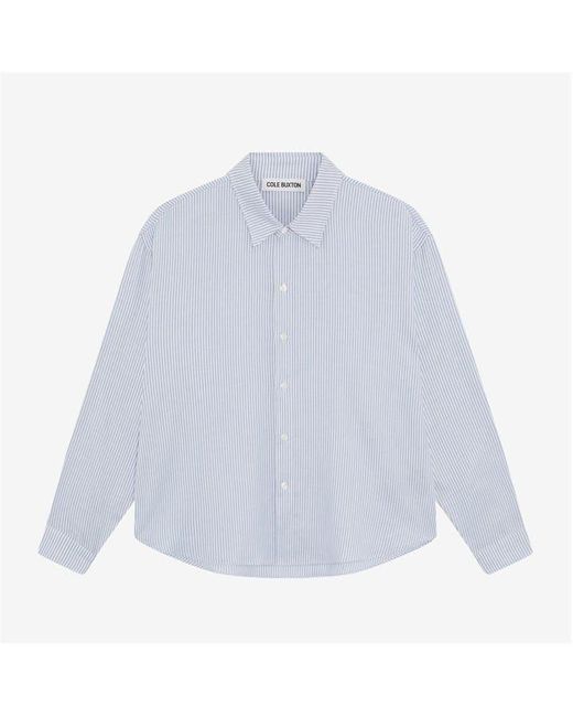 Cole Buxton Blue Pinstripe Shirt for men