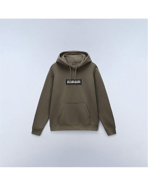 Napapijri Green Box Logo Hoodie for men