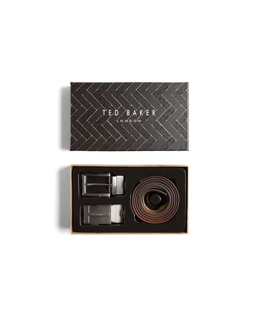 Ted Baker Black Newbey Belt Set for men