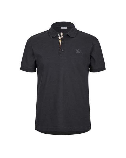 Burberry Black Short Sleeve Polo Shirt for men