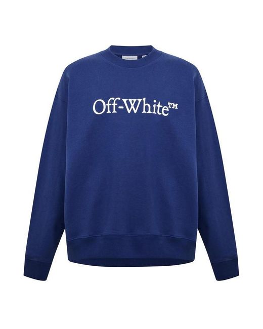 Off-White c/o Virgil Abloh Blue Skate Relaxed Fit Crew Sweatshirt for men