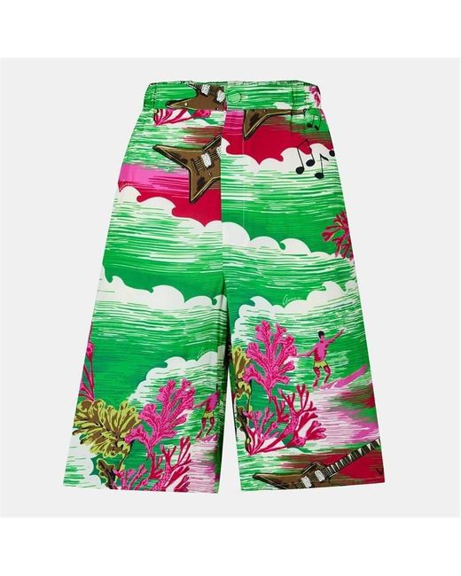 Gucci Green Mid-Length Tailored Chino Shorts