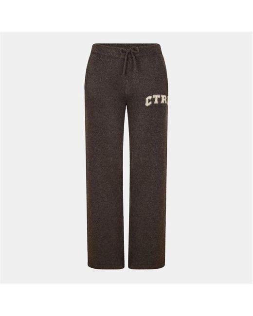 The Couture Club Brown Ctre Jog Knitted Trousers