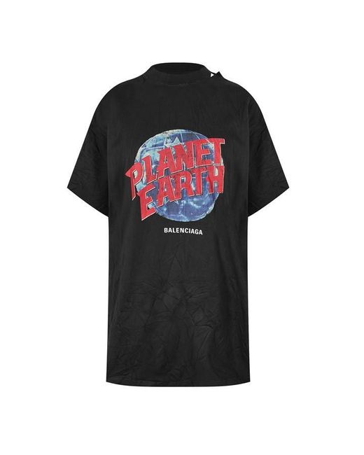 Balenciaga Black Planet Earth T-Shirt