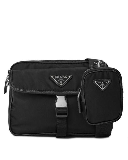 Prada Black Rectangle Cros for men