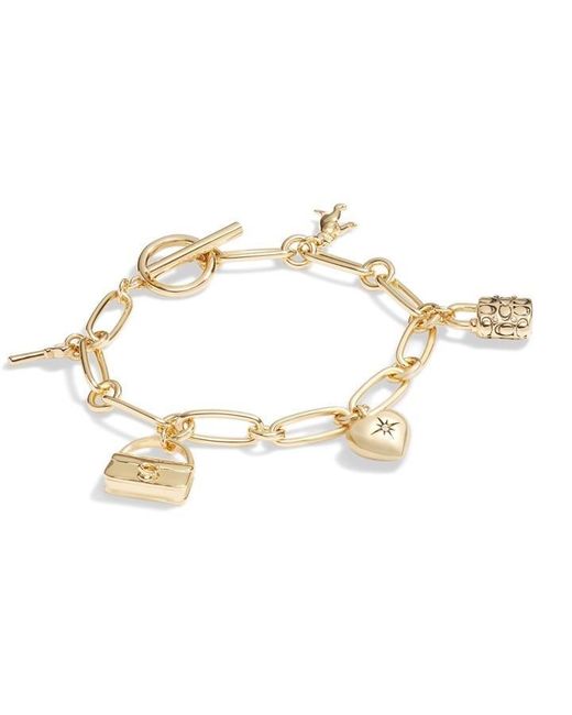 COACH Metallic Charm Bracelet