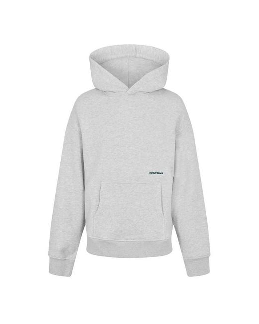 About Blank White Box Logo Hoodie for men