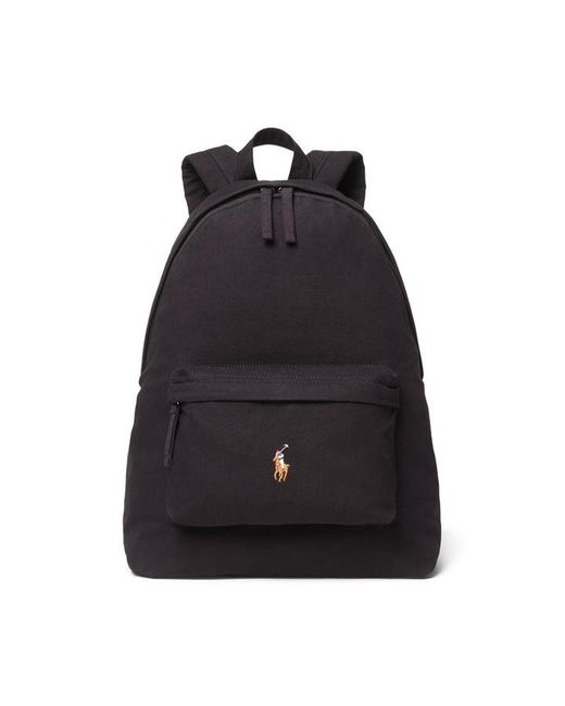Polo Ralph Lauren Black Canvas Colour Backpack