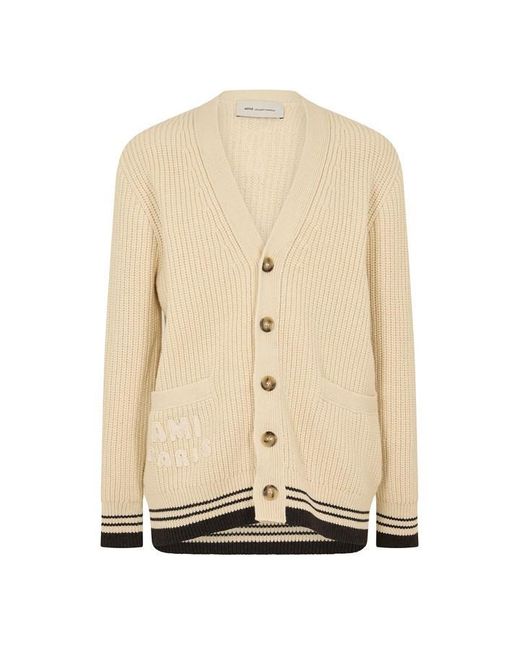 AMI Natural Knitted Cardigan for men