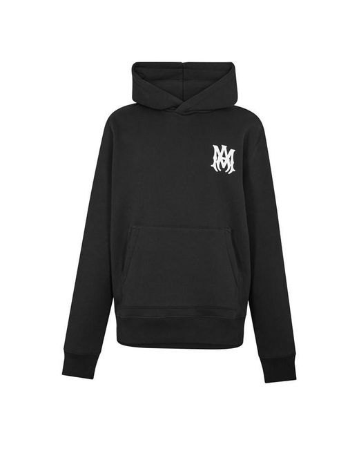 Amiri Black Ma Logo Pull Over Hoodie for men
