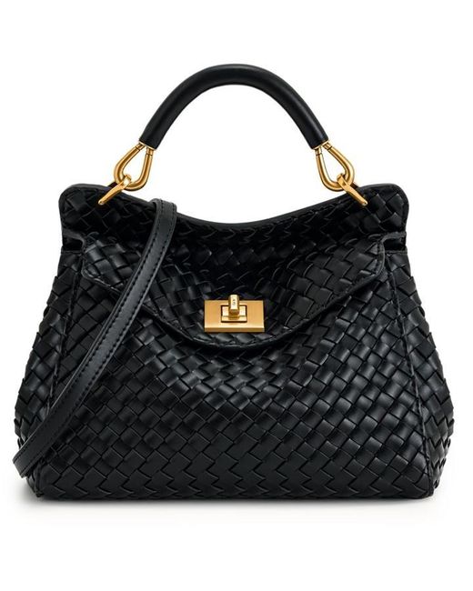 JW PEI Black Lucia Top Handle Bag