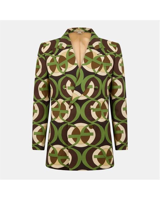 Gucci Green Pattern Tailored Blazer for men