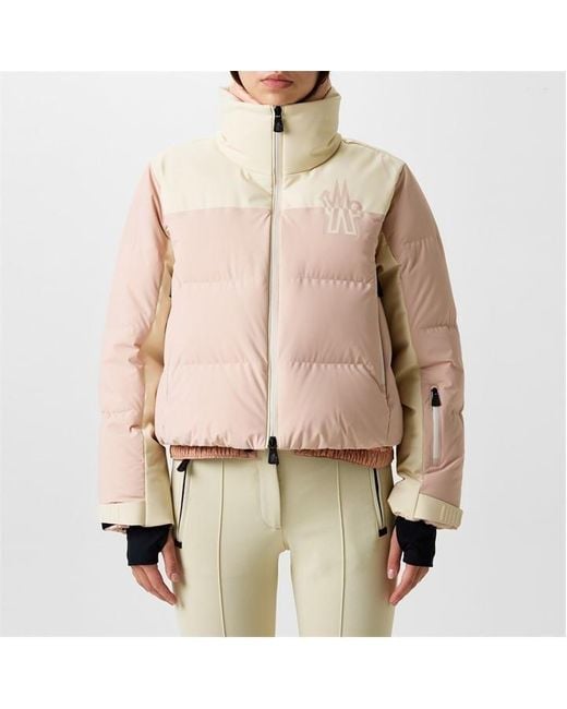 Moncler Pink Down-Filled Logo Jacket