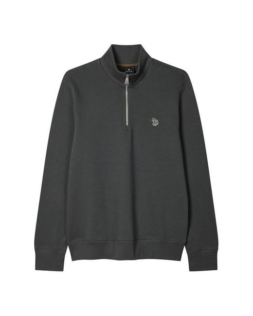 Paul Smith Gray Half Zip Sweatshirt for men