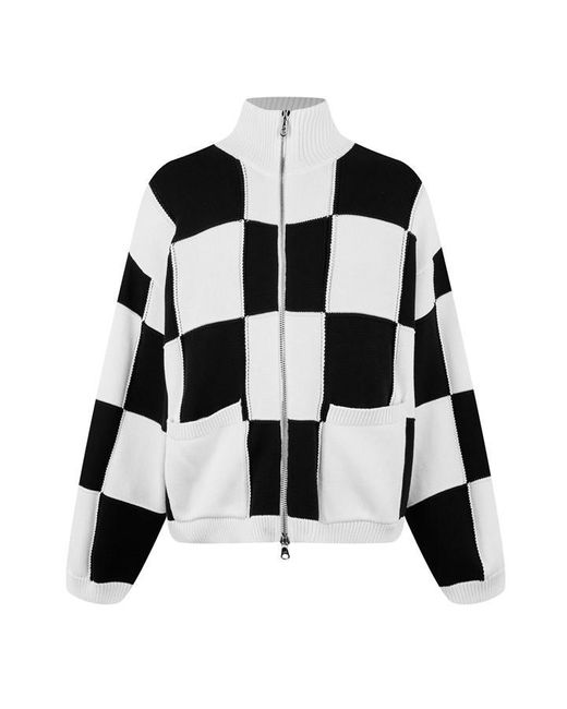 Cole Buxton Black Check Track Jacket for men