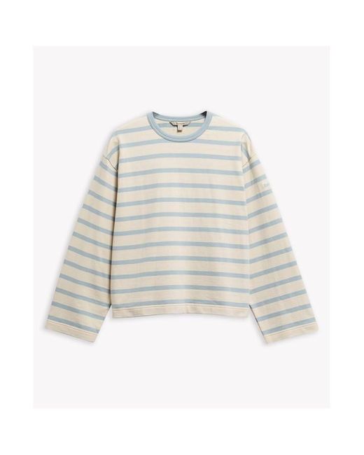 Barbour White Crew Sweatshirt