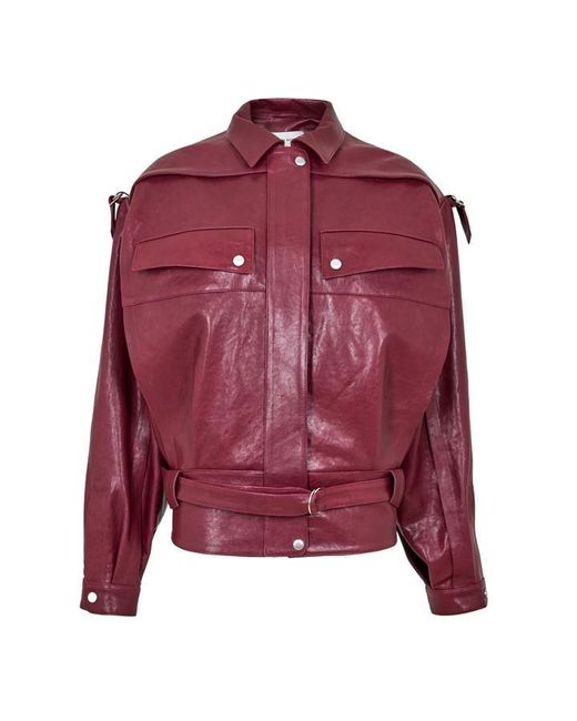 Magda Butrym Purple Leather 07 Jacket