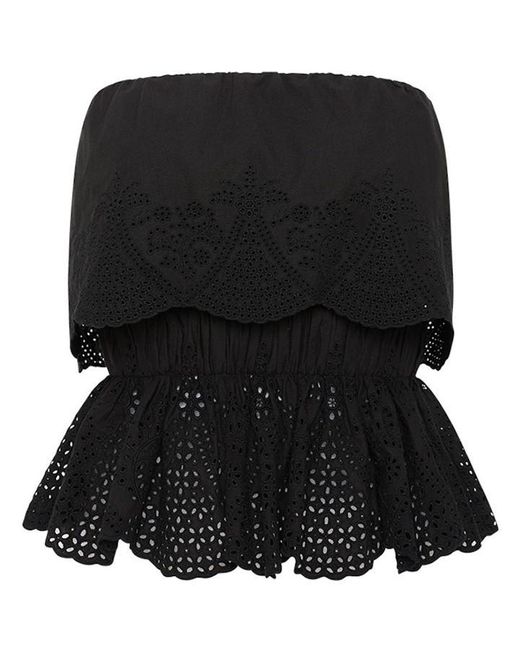 Posse Black Beryl Strapless Top