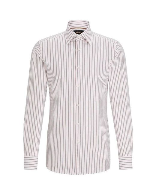 Boss Gray Long Sleeve Plain Shirt for men