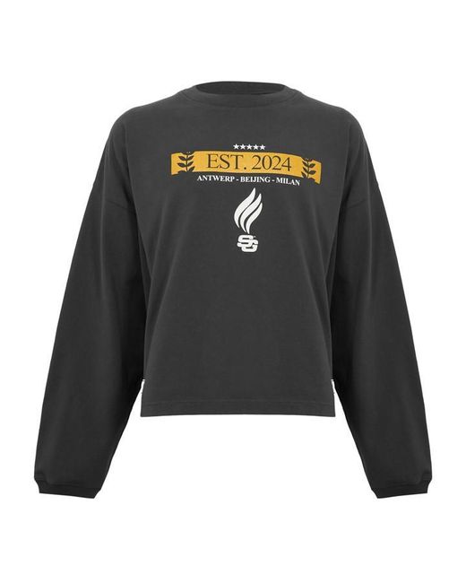 SUMMER GAMES Black Laurel Long Sleeve T-Shirt for men