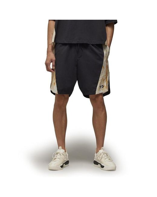 Y-3 Black Rust Dye Short Sn44 for men