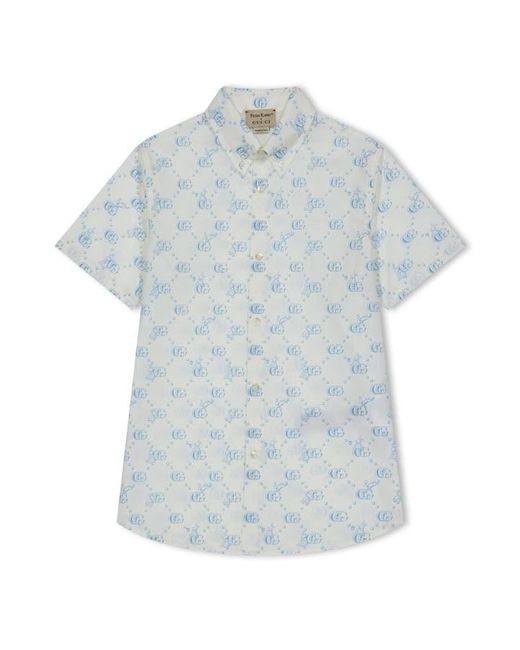 Gucci Beatrix Potter™ Peter Rabbit™ Cotton Shirt in Blue for Men
