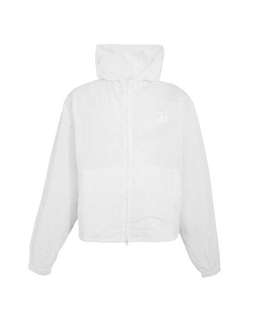 28 CLUB White Windbreaker Performance Training Jacket for men