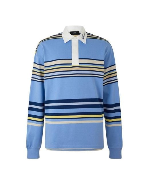 Amiri Blue Striped Os Pol Sn63 for men