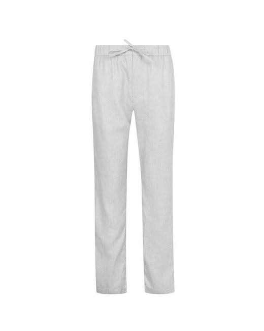Frescobol Carioca Gray Linen Trousers for men