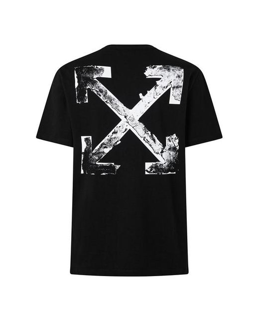 Off-White c/o Virgil Abloh Black Off Marble Arrow Tee Sn72 for men