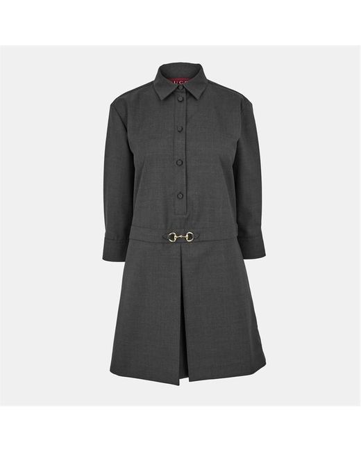 Gucci Gray Tailored Mini Dress