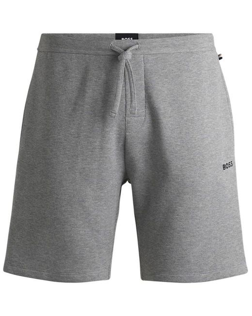 Boss Gray Waffle Shorts for men