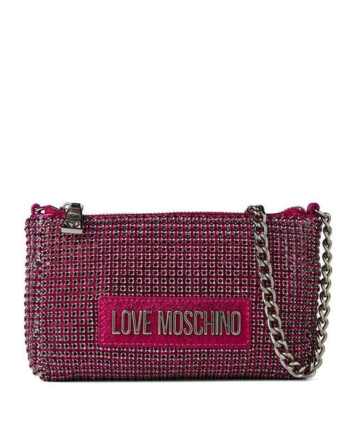 Love Moschino Purple Lm Bling Shldr Bag Ld44