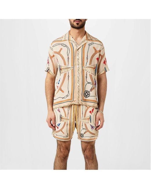 Rhude Natural Nautical Silk Shirt for men