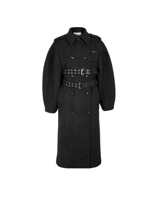 Ganni Black Mmk Flare Midi Ld42