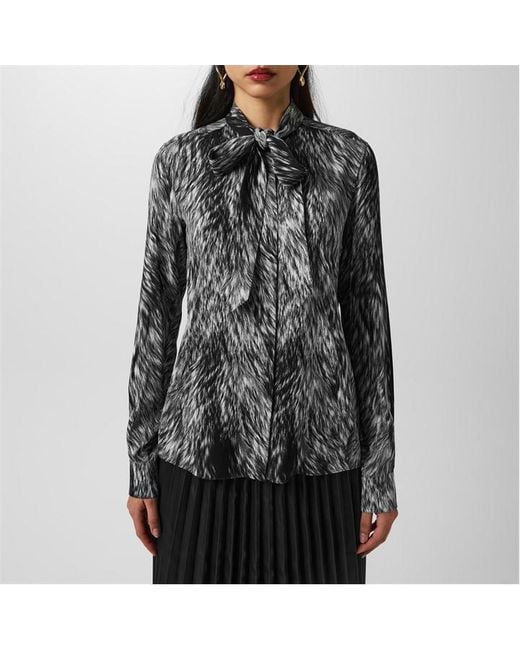 Dolce & Gabbana Black Animal-Print Blouse