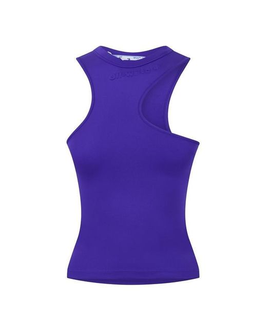 Off-White c/o Virgil Abloh Purple Asymmetric Racer Tank Top
