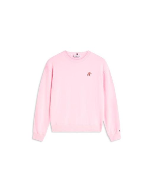 Tommy Hilfiger Pink Script Crew Sweatshirt
