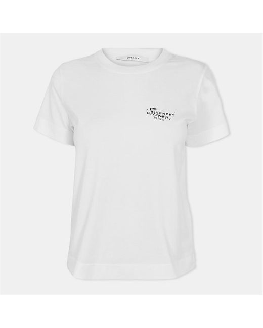 Givenchy White Giv Stamp T-Shirt
