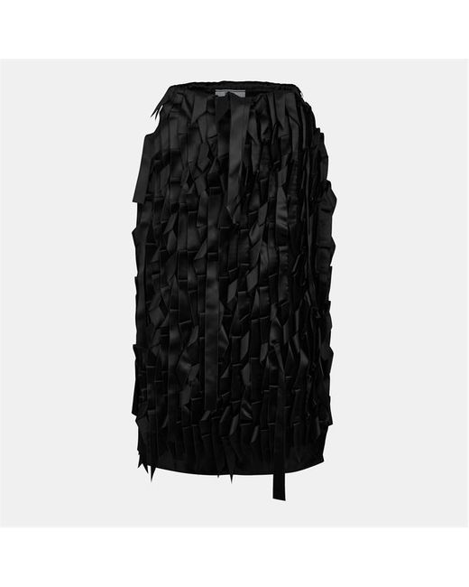 Prada Black Ribbon Midi Skirt